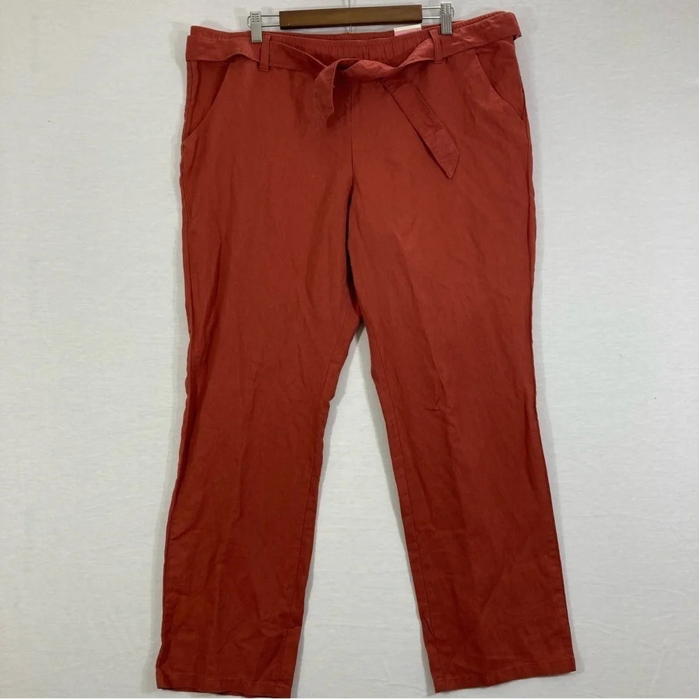 New Canyon River Blues‎ Comfy Pull-On Belted Pants Size XL